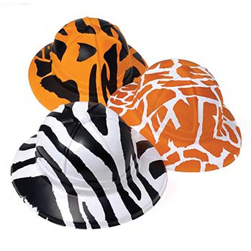 Adult Wild Animal Print Safari Hats<br>1 dozen